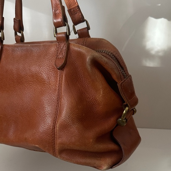 Madewell • Brown Leather Satchel Handbag - Picture 5 of 12